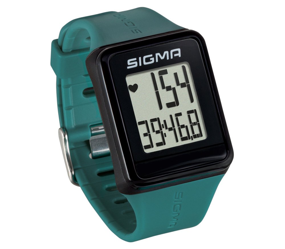 Часы спортивные SIGMA SPORT iD.GO: пульсометр, секундомер, бирюзовые, 24520 секундомер mad wave stopwatch 200 memory m1409 02 0 10w