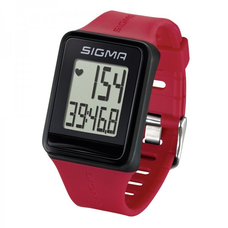 Часы спортивные SIGMA SPORT iD.GO: пульсометр, секундомер, красные, 24530 секундомер mad wave stopwatch 200 memory m1409 02 0 10w
