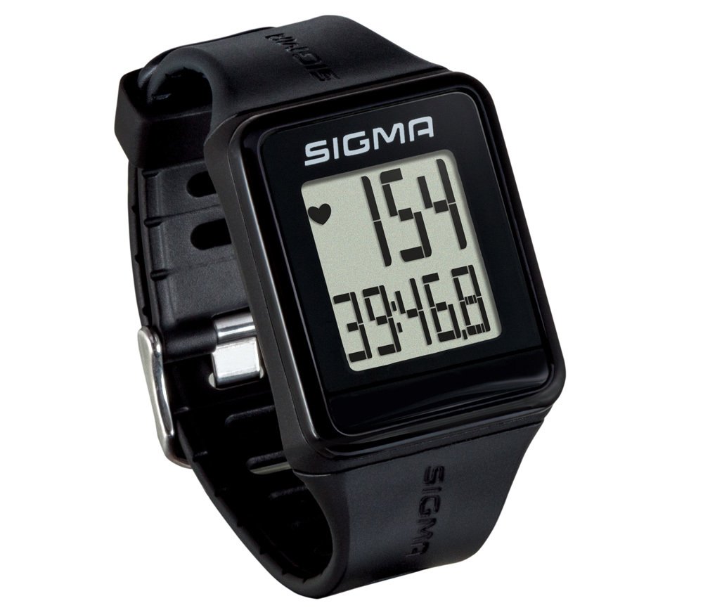 фото Часы спортивные sigma sport id.go: пульсометр, секундомер, чёрные
