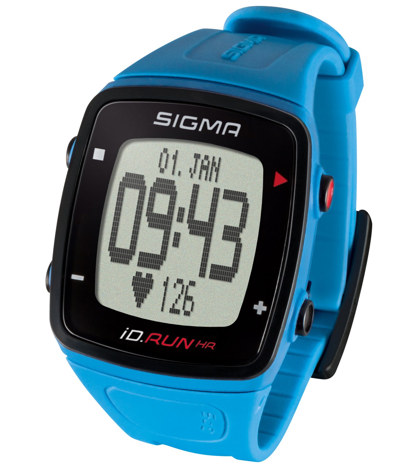 Часы спортивные SIGMA SPORT iD.RUN HR: пульсометр, голубые, 24910 часы спортивные sigma sport id go пульсометр секундомер бирюзовые 24520