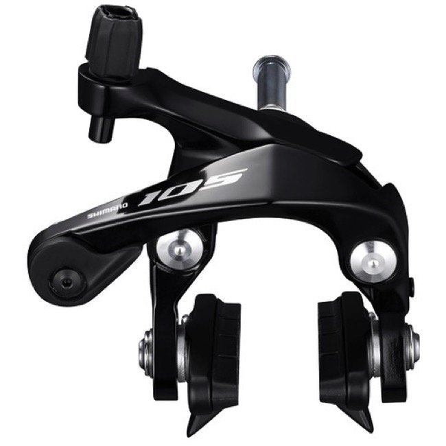 Тормоза на велосипед Тормоз клещевой SHIMANO 105 R7000, задний, черный, колодки R55C4, болт 27,5, гайки: 10,5мм, IBRR7000AR82AL