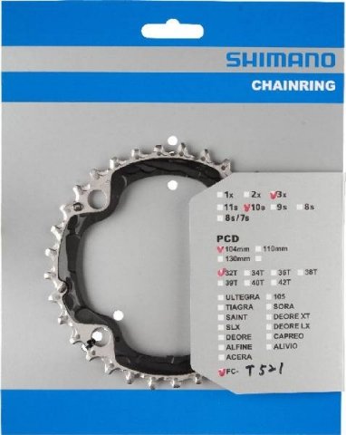 Звезда передняя для велосипеда SHIMANO FC-T521, 32T-AE, черная звезда neutrino shimano dm смещение 3мм круг 26t ут000182691