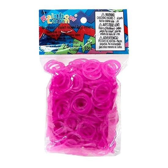 фото Резинки гелевые красно-фиолет. red violet rainbow loom