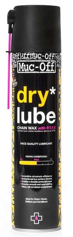 Смазка MUC-OFF DRY LUBE PTFE, для цепи, аэрозоль, 400 мл, 949 смазка weldtite tf2 extreme wet chain lubricant 400мл 7 03073