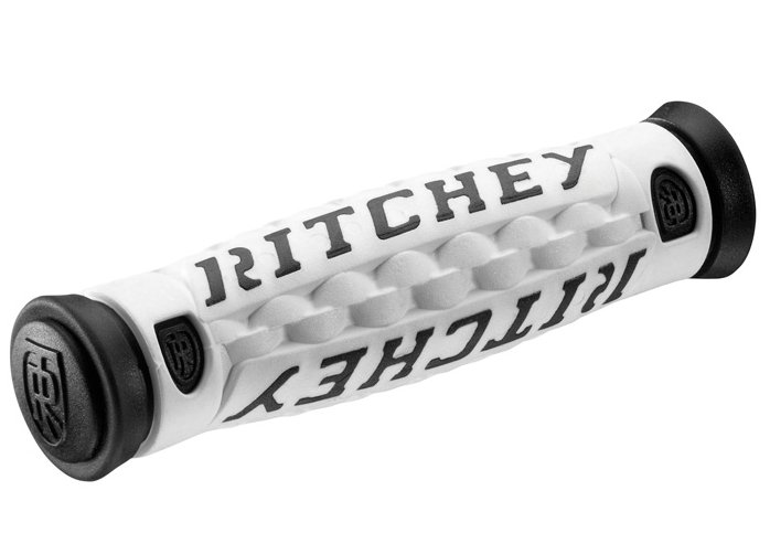 Грипсы велосипедные Ritchey MTB True grip Pro TG6 белые/черные, 13304 грипсы велосипедные bbb fixset interfix grip and interbar barends 65mm белые bhg 48m