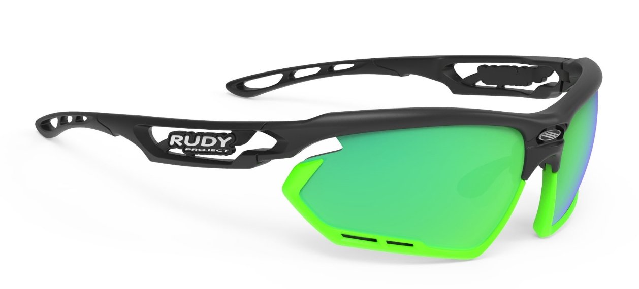 Очки велосипедные Rudy Project FOTONYK Matt BLACK/Bumpers Lime - Polar 3FX HDR MLS Green, SP456106-0002