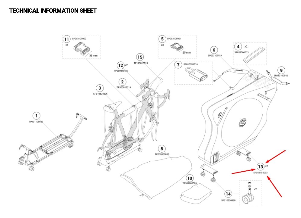 Нижняя пластина для велочехла Scicon Aero Сomfort, SP053105003 купить на ЖДБЗ.ру