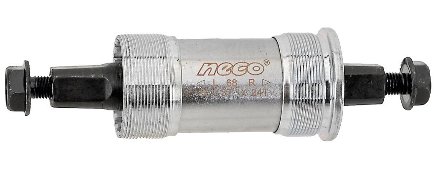 Каретка-картридж велосипедная NECO ширина 68 мм, стальная, 131/34 мм, 5-359276 каретка neco b910 под квадрат bsa 1 37”x 24t r l 73 116мм b910