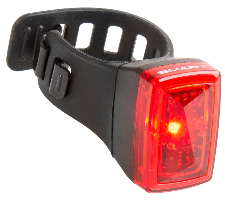 Фонарь велосипедный SMART задний, повышенной яркости, 3 функции, красный, с батарейками, 5-221550 фонарь велосипедный задний topeak alienlux корпус жёлтый красный свет 2 функции влагозащищенный tms032y