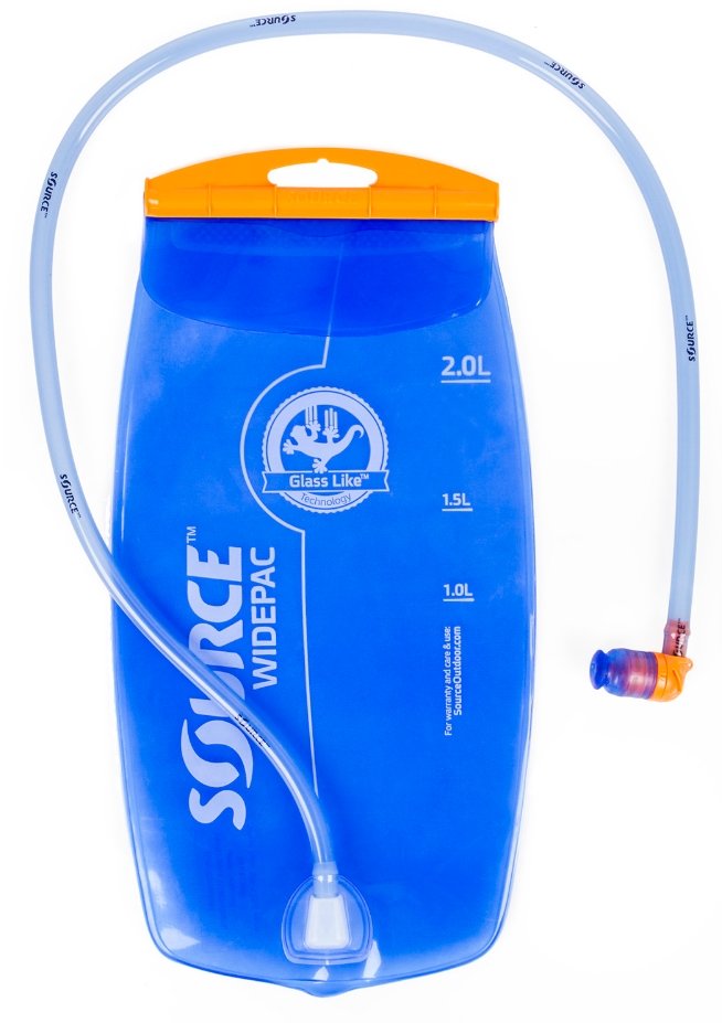Фляга/гидропак вело M-Wave SOURCE 2 литра, прозрачно-голубая, антибактериальная защита, 5-122515 бутылка source terrain 0 71 л