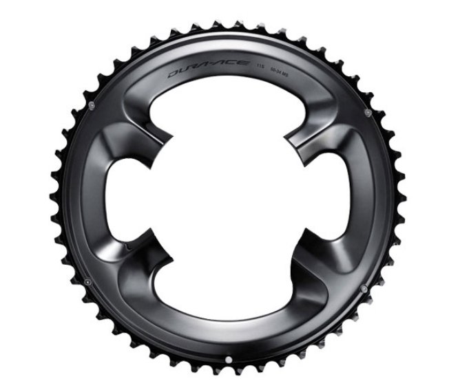 

Звезда велосипедная Shimano Dura Ace 9100 52 зуба (52x36), Y1VP98020, Черный