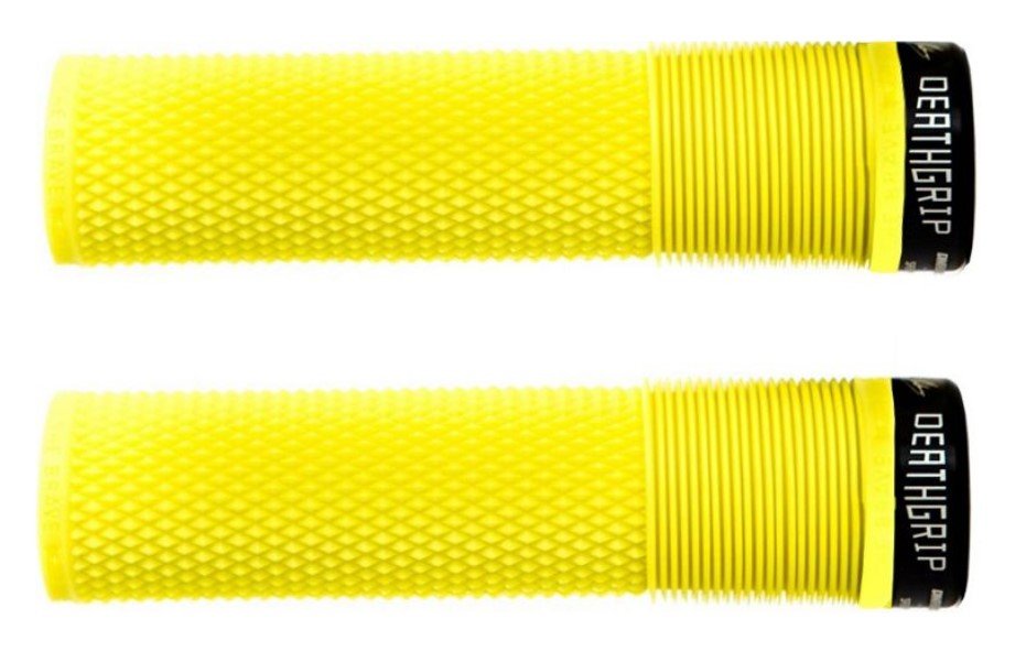 фото Грипсы dmr brendog death flangeless, кратон, желтый, диаметр 31.3мм, dmr-g-bren2-thick-fy