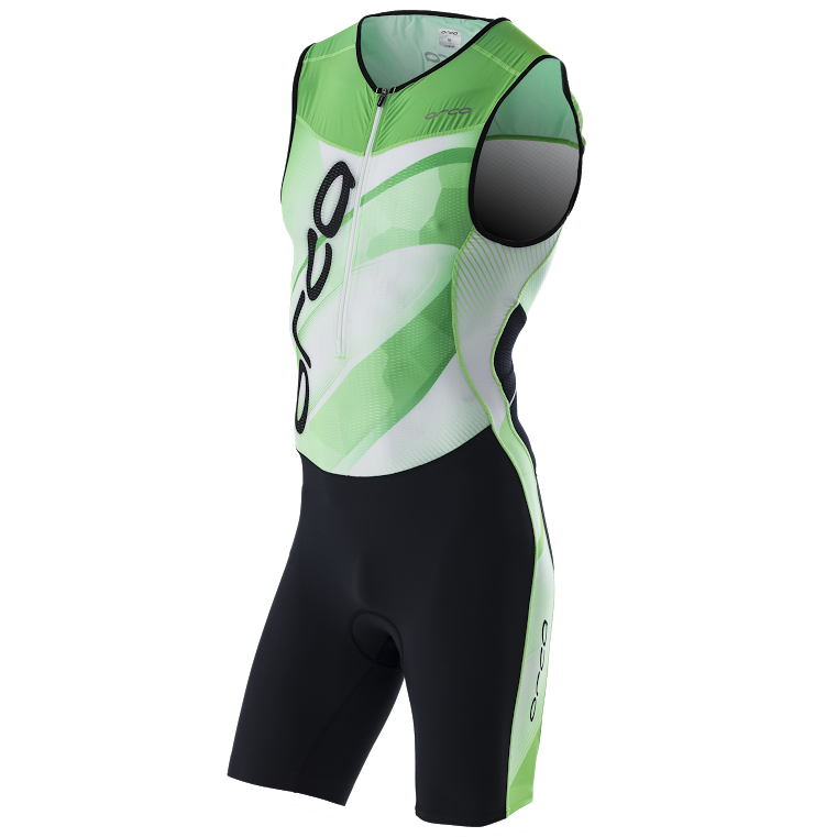 Комбинезон для триатлона Orca 226 Kompress Printed Race suit, белый/зеленый, 2016, M, FVD2