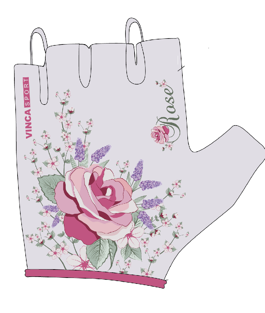 фото Велоперчатки детские vinca sport, белые, vg 968 rose (размер: 3xs)