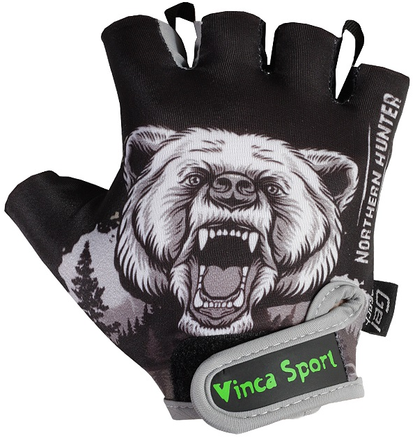  Велоперчатки подростковые Vinca Sport, черные, VG 957 Nothern Hunte (Размер: XL)