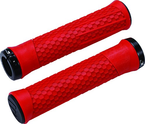 Ручки и Рога  ВашВелосипед Грипсы велосипедные BBB Python, 142mm, red / lockring красный/черный, BHG-95