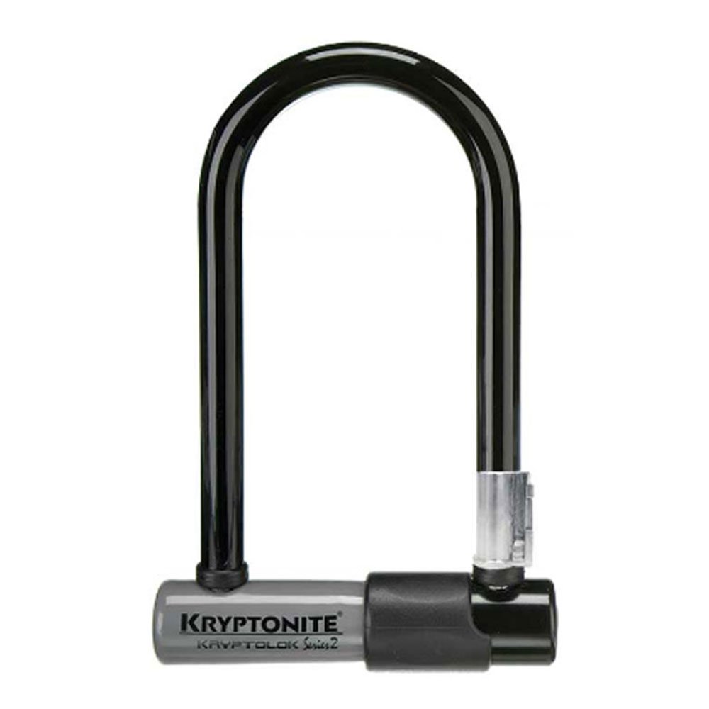 Велосипедный замок Kryptonite Kryptolok Mini-7 w/ Flex Cable & Flexframe Bracket U-lock, на ключ, серый, 720018001973 велосипедный замок kryptonite evolution standard w flexframe u bracket u lock на ключ с креплением