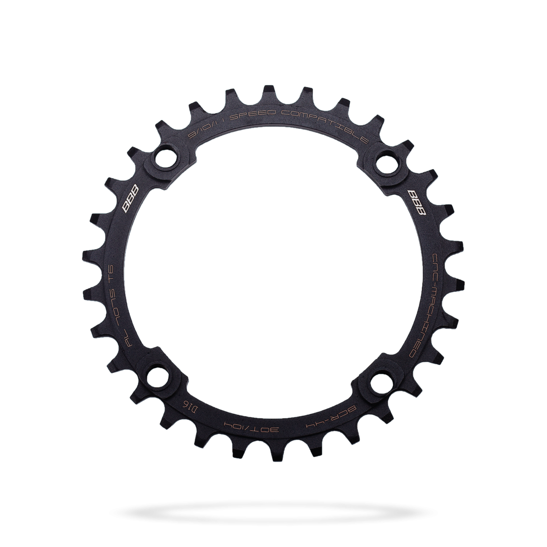 Звезда BBB MTB gear narrow wide, 1x 9/10/11, 30T/104, BCR-44 система шатунов велосипедная sunrace fcm80v l0de 0s0 bx m80v 34t narrow wide квадрат 175мм 06 201207