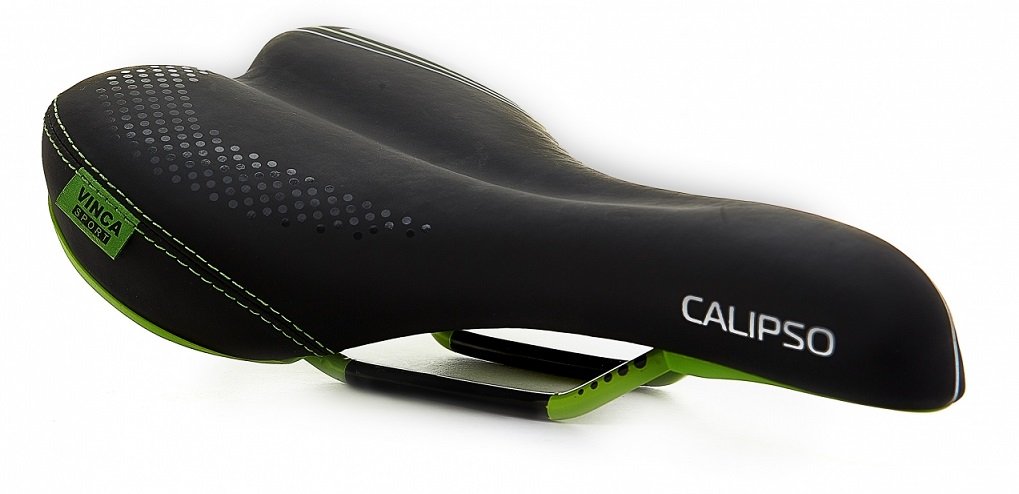 

Велосипедное седло Vinca Sport 258*160 мм европодвес, черное с зеленым, VS 04 calypso black/green, Черно-зеленый