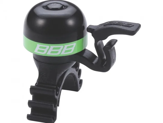 Звонок велосипедный BBB MiniFit, черный/зеленый, BBB-16 звонок велосипедный bbb minifit зеленый bbb 16