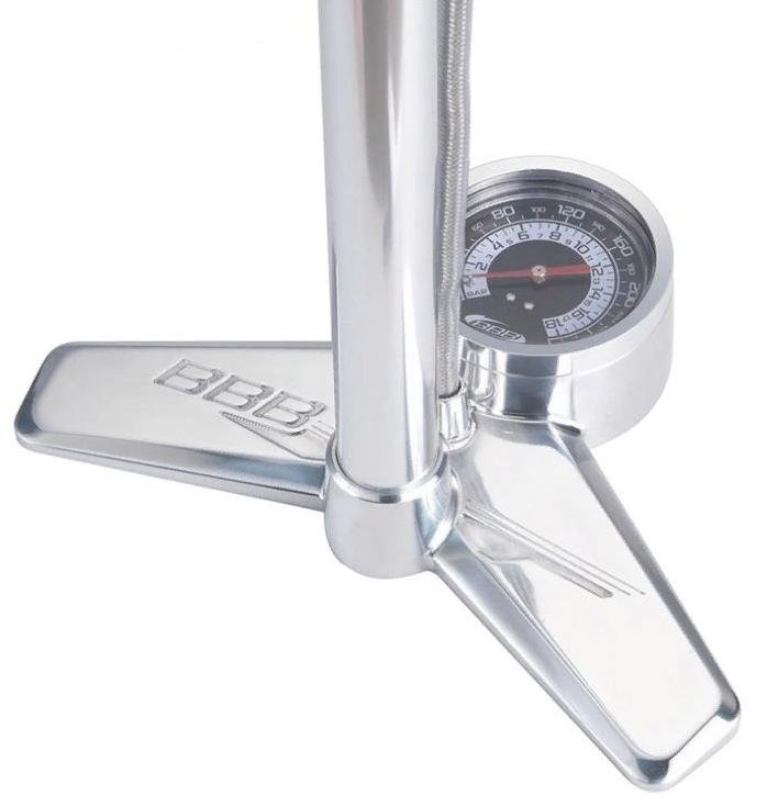 фото Насос напольный bbb airblaster polished silver high pressure floorpump, bfp-31