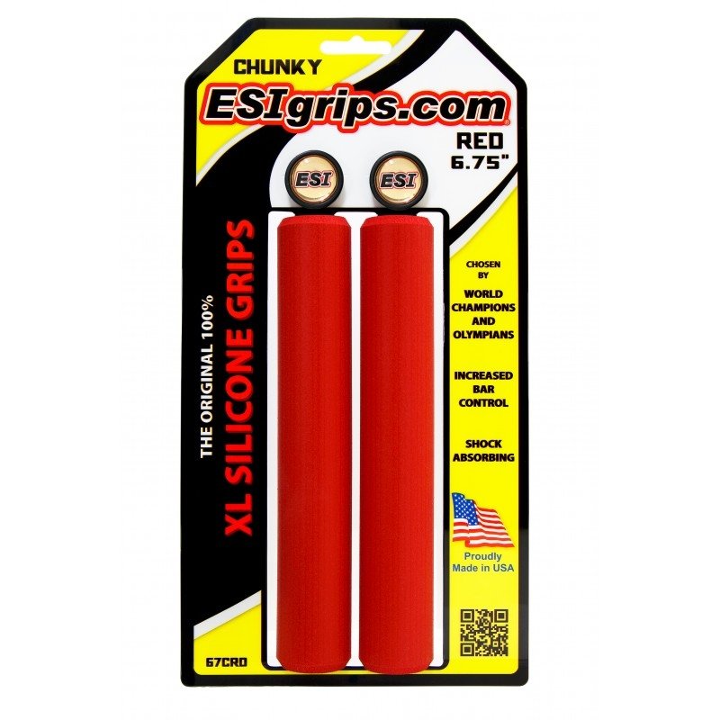 

Грипсы ESI Chunky XL 6,75", красный, 67CRD