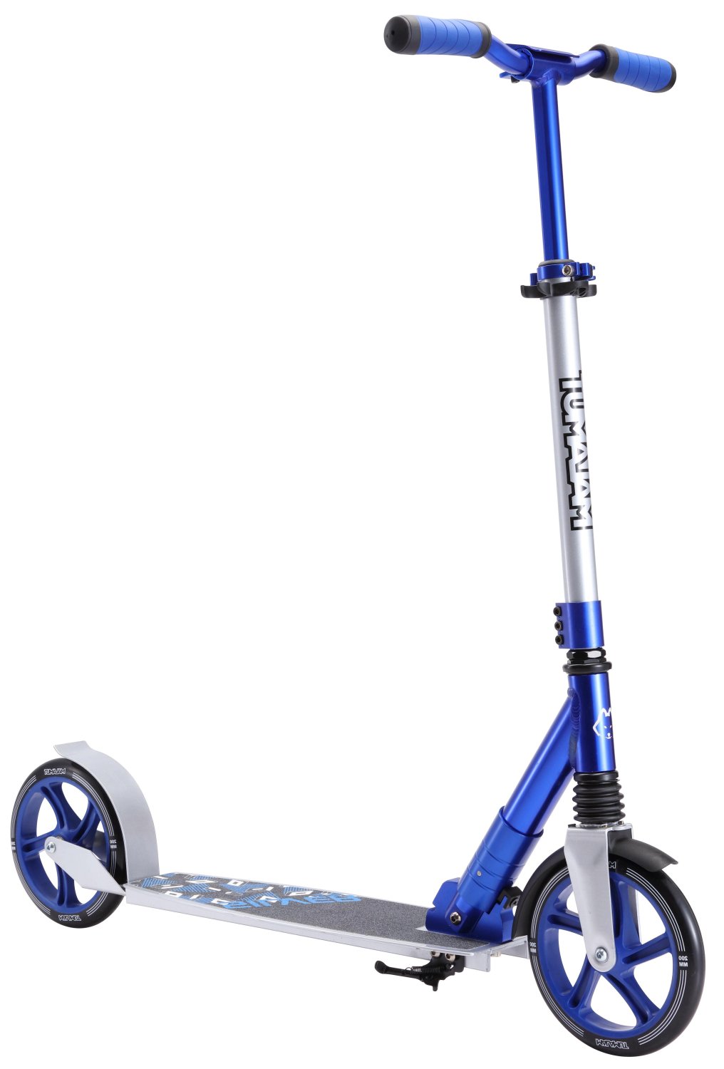 Самокат Malamut SILVER 200, складной, двухколёсный,взрослый, серебристо-синий 2018 система велосипедная sunrace fcr8183 8sp 53 39t 170mm silver fcr8183as box