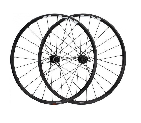 фото Колеса велосипедные shimano mt-500-b, переднее и заднее 27,5", center lock, черные, ewhmt500ferebd7