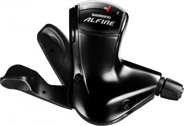 Шифтер Shimano Alfine S503, правый, 8 скоростей, трос+оплетка, черный, ESLS503210LLL3 велосипедный шифтер sunrun sl fd 80 правый 6 скоростей х99076