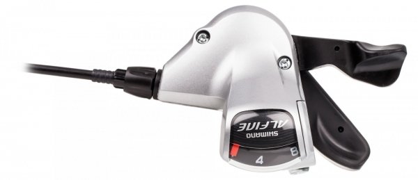 Шифтер Shimano Alfine S503, правый, 8 скоростей, трос+оплетка, серебристый, ESLS503210LLS3