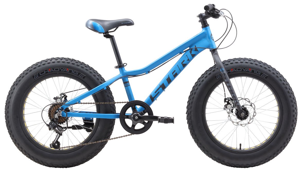 фото Детский велосипед stark rocket fat 20.1 d 20" 2019 (рост: 1,15 — 1,28 м, цвет: голубой/чёрный/серый)