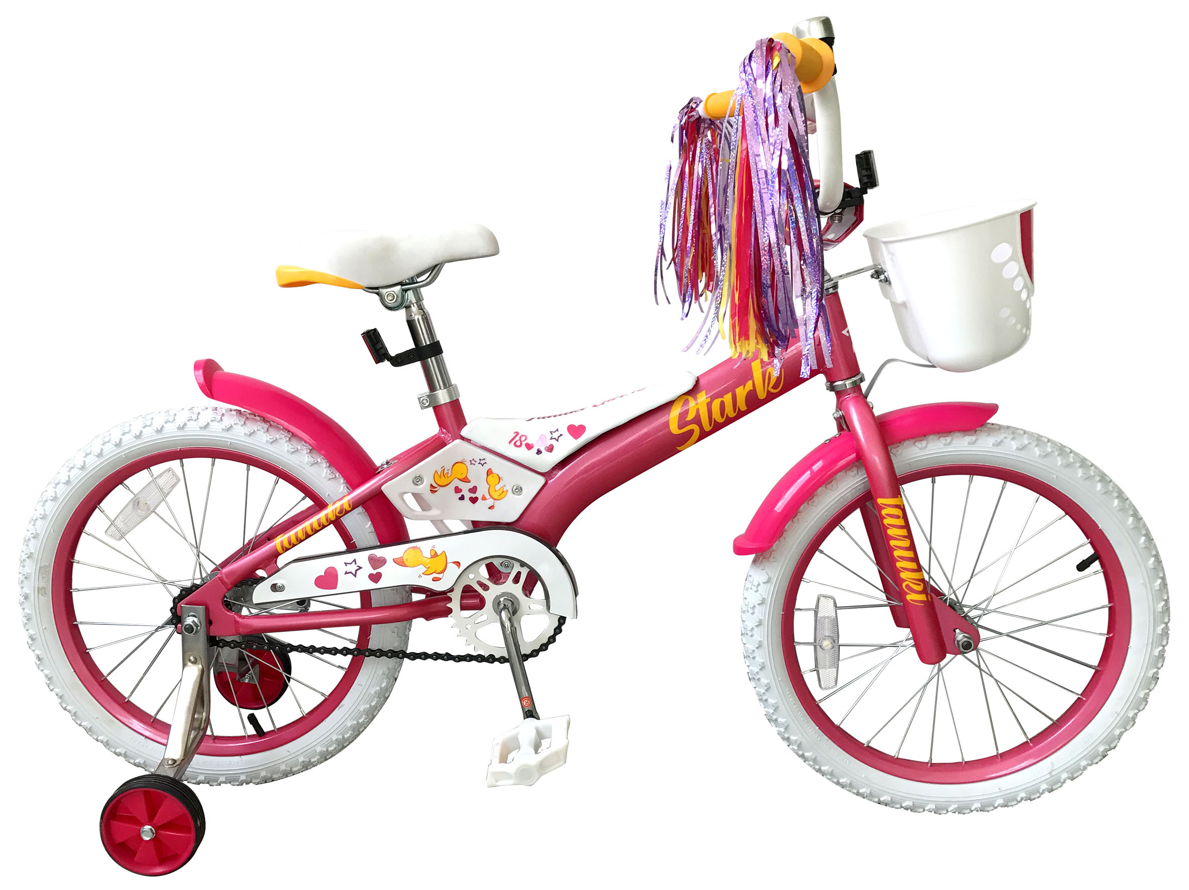 фото Детский велосипед stark tanuki girl 18" 2019 (рост: 1,01 — 1,15 м, цвет: розовый/белый)