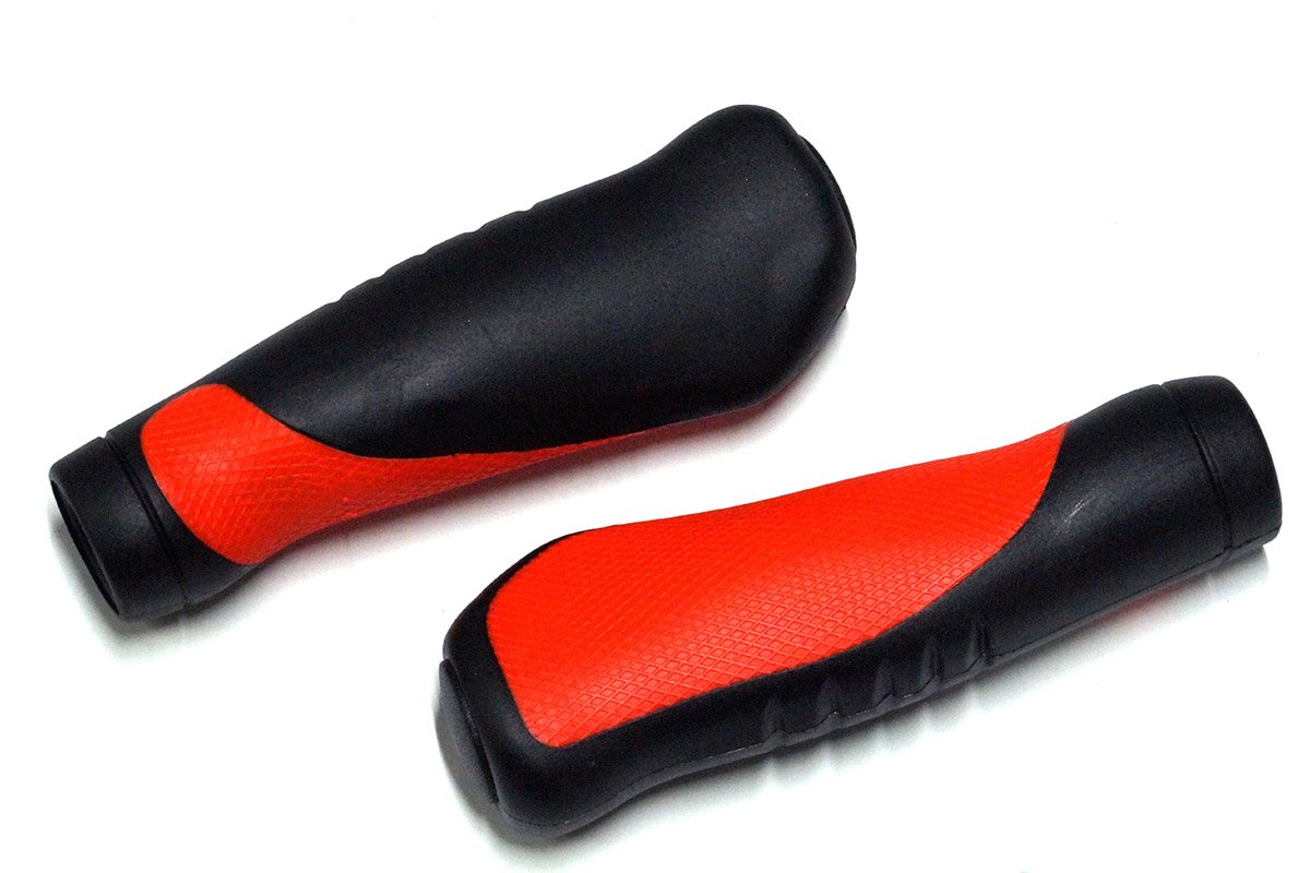 Грипсы велосипедные JOY KIE MTB 130mm, эргономические, резина, черно\красные, HL-GB306 black\red набор приборов для салата herdmar oslo black 2 предмета чёрный