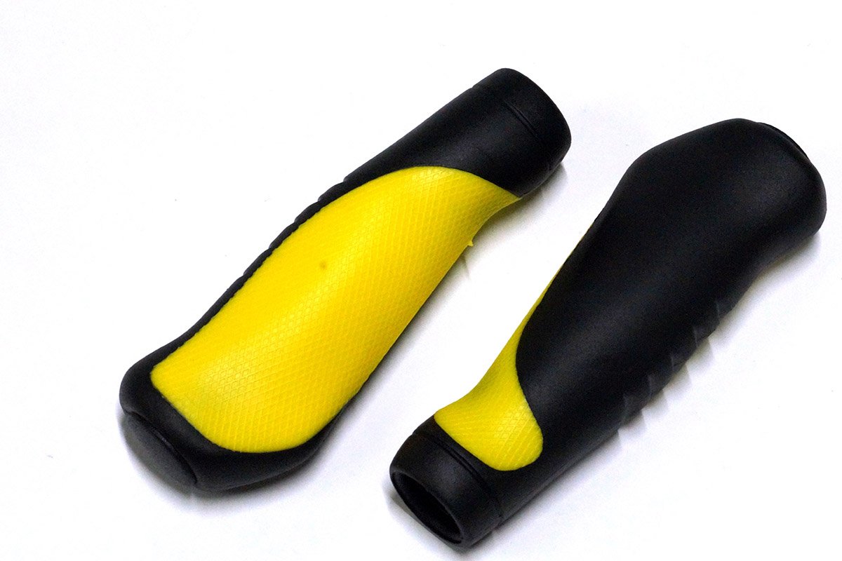 Грипсы велосипедные MTB JOY KIE 130mm, эргономические, резина, черно\желтые, HL-GB306 black\yellow кабель devia storm zinc alloy lightning black чёрный