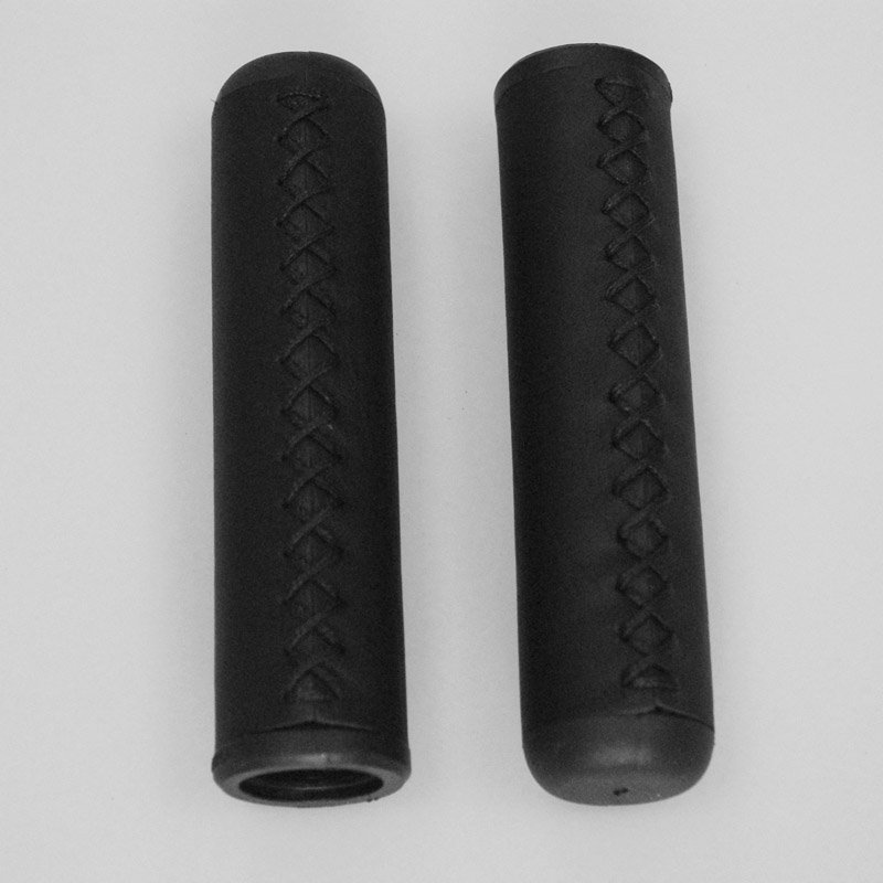 

Грипсы велосипедные Velo кожзам с прошивкой, черные, VLG-105, Чёрный