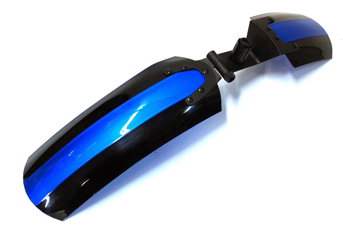 фото Крыло nandun переднее sp-151 26", для фэтбайка, пластик, с крепежом, черно-синее