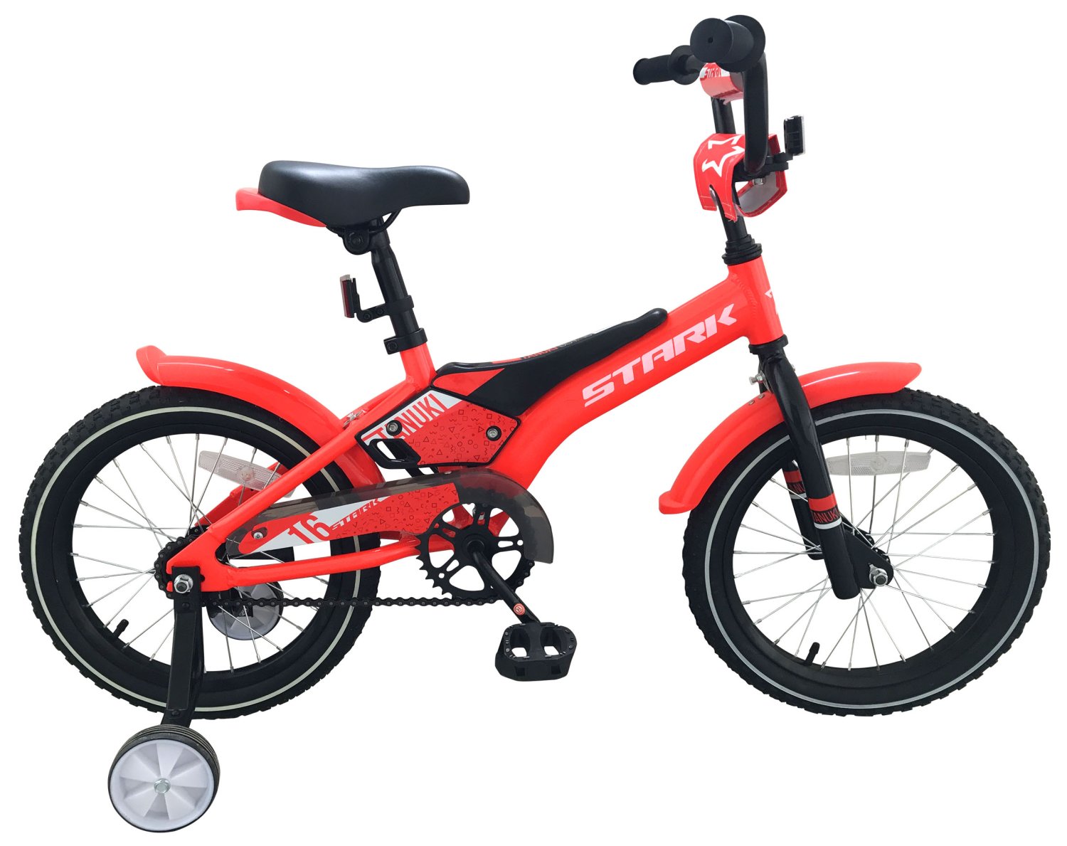 фото Детский велосипед stark tanuki boy 16" 2019 (рост: one size — 100-117 см, цвет: красно-черный)