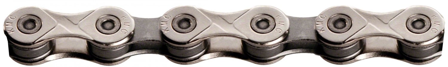 

Цепь велосипедная KMC 116 звеньев, X10, silver/grey