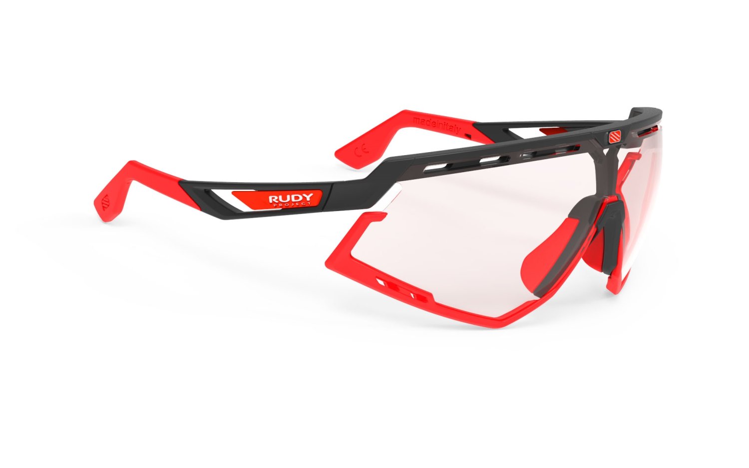 фото Очки велосипедные rudy project defender gloss black/bumpers red - impct photochromic, sp527406-0001