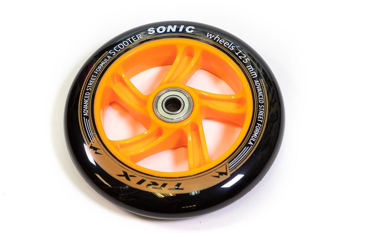 

Колесо TRIX Sonic, для самокатов, 125 мм, с подшипниками ABEC 7, оранжевое, 125
