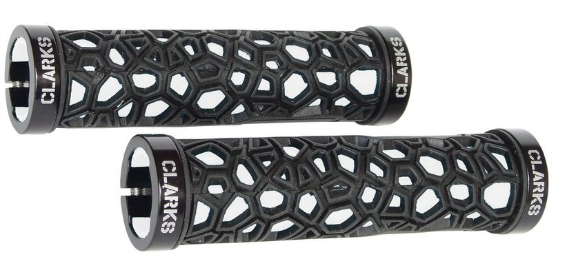 Ручки на руль для велосипеда CLARK`S cl0208 резина/гель паутина 130мм с 2 фиксат. 3-229