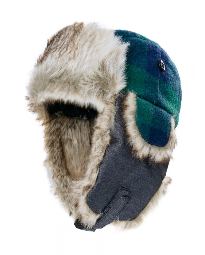 Шапка-ушанка детская RED FOX Helmet II, темный хаки/черный
