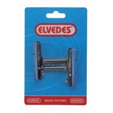 Велосипедные вкладыши для ободных шоссейных колодок ELVEDES (Cross), 55 мм, черный, (1 пара), 6837-CARD