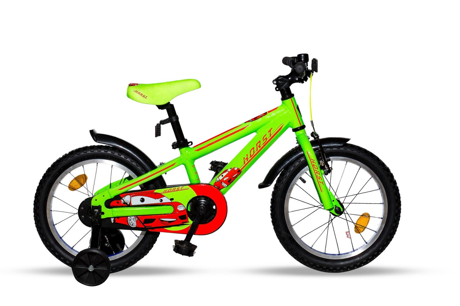 фото Детский велосипед horst blitz 16" 2019 (колеса: 9 (рост: 110 - 120 см), цвет: салатовый/красный)