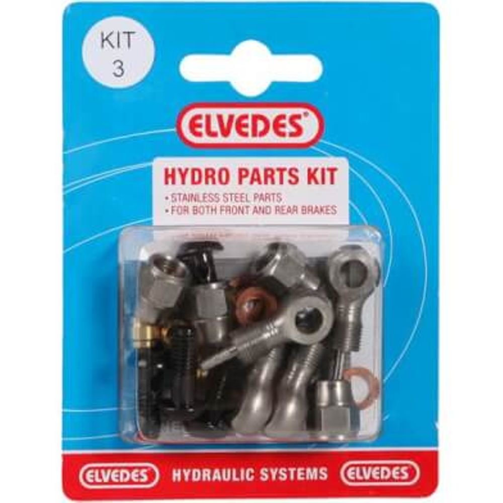 Велосипедный набор для гидролинии ELVEDES (Banjo + Banjo) Kit 3, для переднего и заднего тормозов , для Shimano, 2011014 резак велосипедный для гидролинии elvedes 2010036