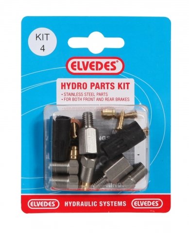 Велосипедный набор для гидролинии ELVEDES (M8 + M6) Kit 4, для переднего и заднего тормозов , для Avid, 2011015 велосипедный набор оливок elvedes для sram avid красный elv av02 1