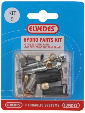 Велосипедный набор для гидролинии ELVEDES (M8 + Banjo) Kit 5, для переднего и заднего тормозов , для Shimano, 2016025 нож elvedes для профессионального резака для гидролинии сменный 2019124
