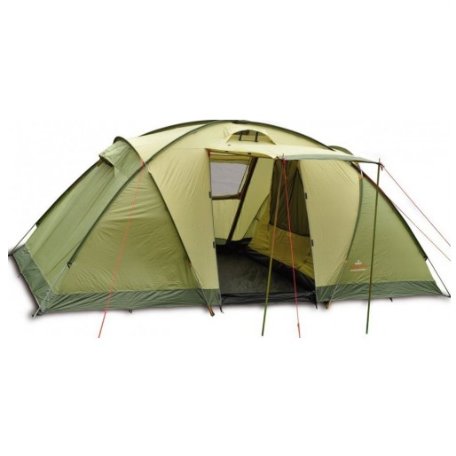 Палатка четырехместная PINGUIN Base Camp, зеленый, 77455 палатка с тамбуром утро 150 50 210 110см