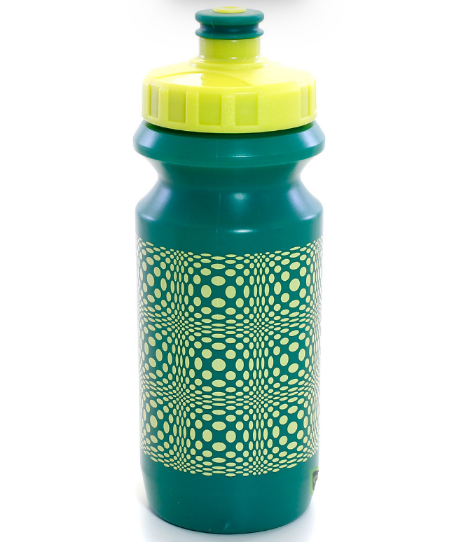 фото Фляга велосипедная green cycle dot, 0.6 л, с большим соском, green nipple/yellow cap/green bottle
