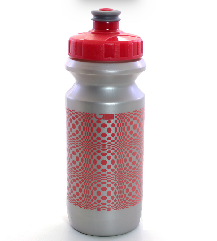 Фляга велосипедная Green Cycle DOT, 0.6 л, с большим соском, silver nipple/pink cap/Silver bottle, 0000-049511